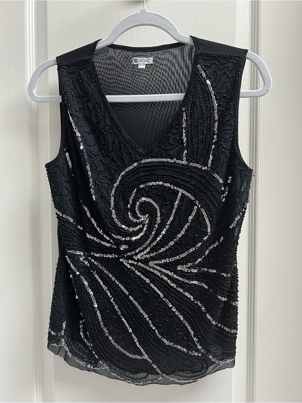 Vintage Beaded Chagall Tank Top